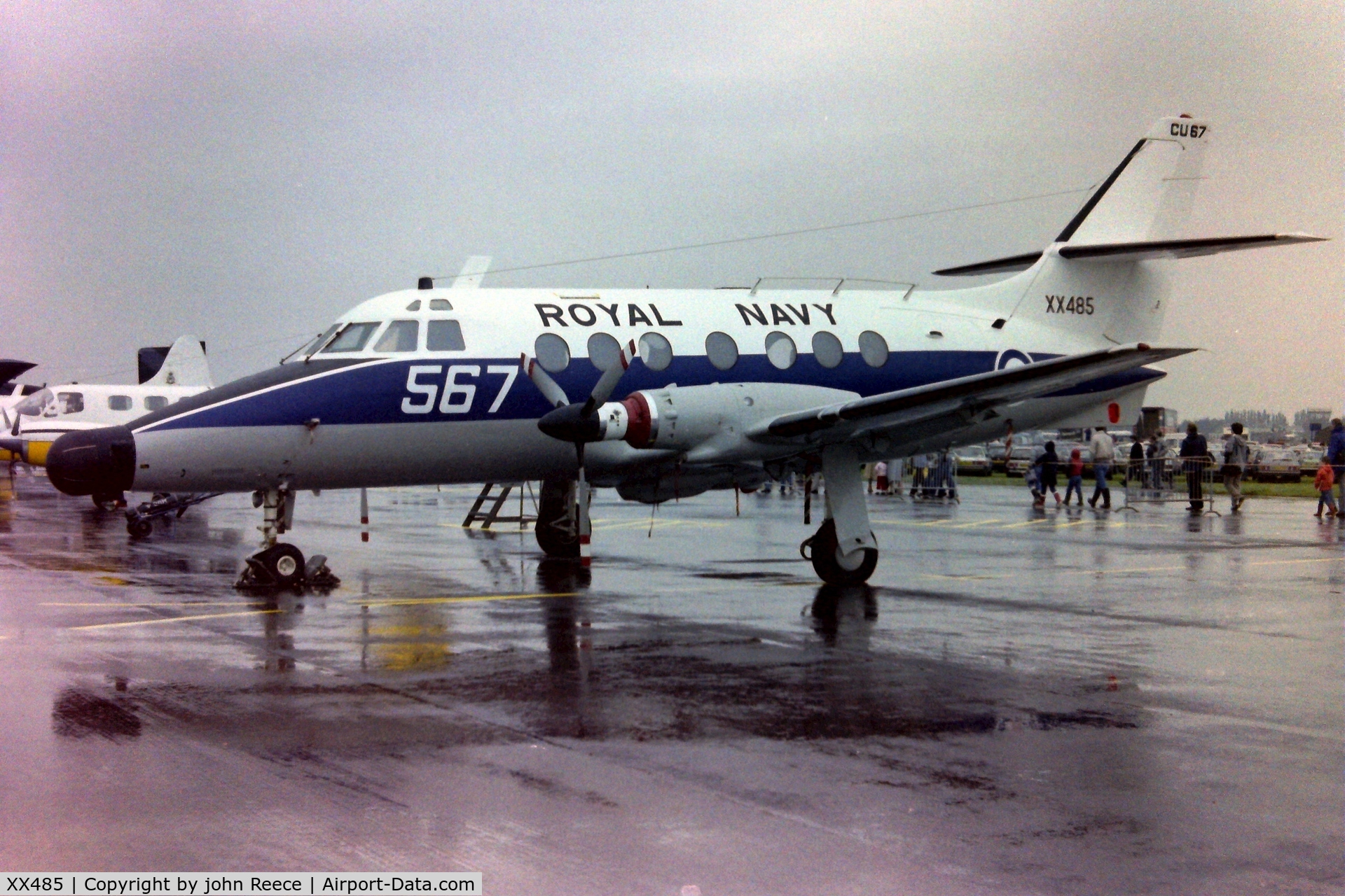 XX485, 1974 Scottish Aviation HP-137 Jetstream T.2 C/N 268, At a rainy Finningley airshow late 1970's or early 1980's