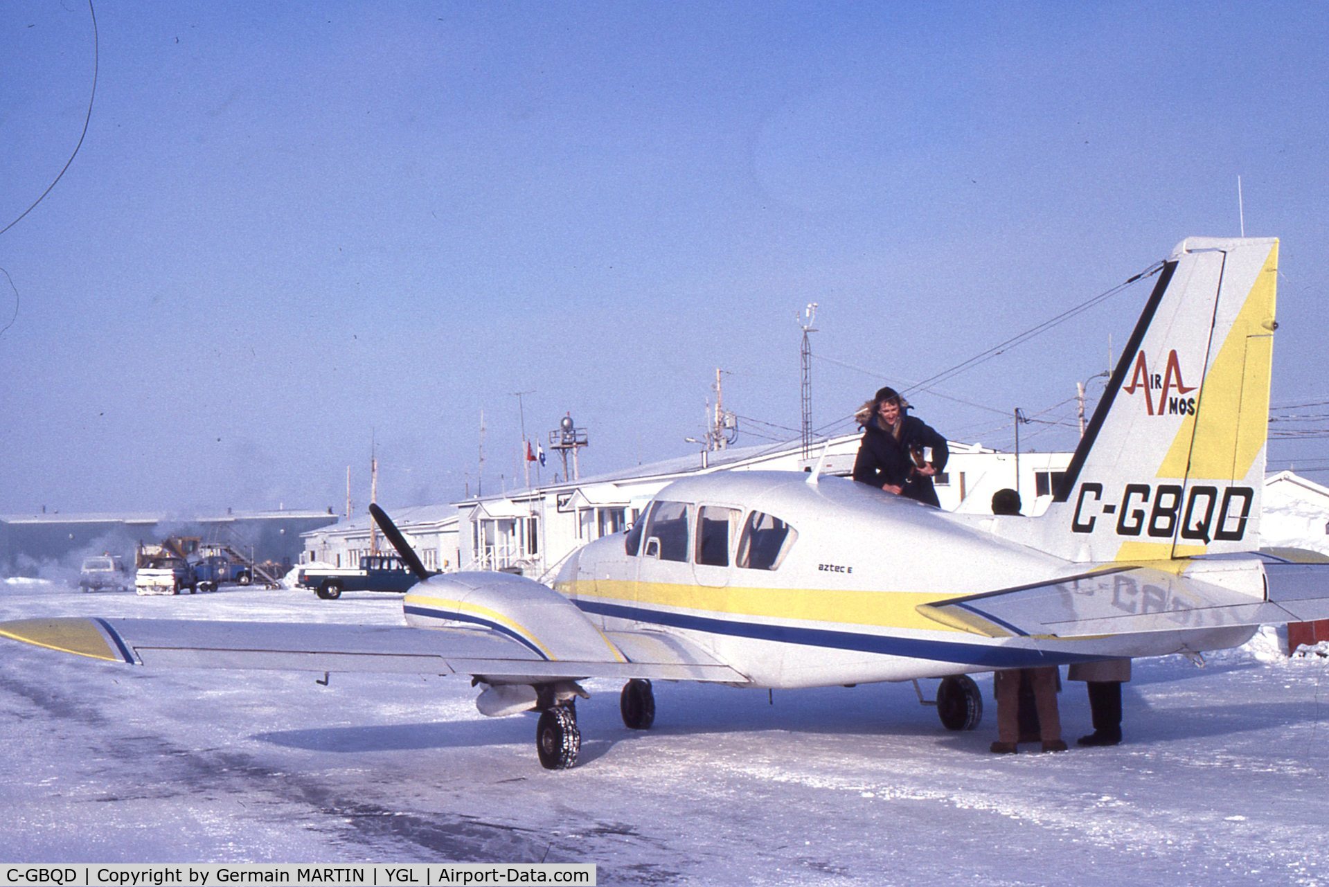 C-GBQD, 1973 Piper PA-23-250 C/N 27-7405246, 1973 Piper PA-23-250 C/N 27-7405246
C-GBQD
YGL	  La Grande (Québec) Canada
1984-01