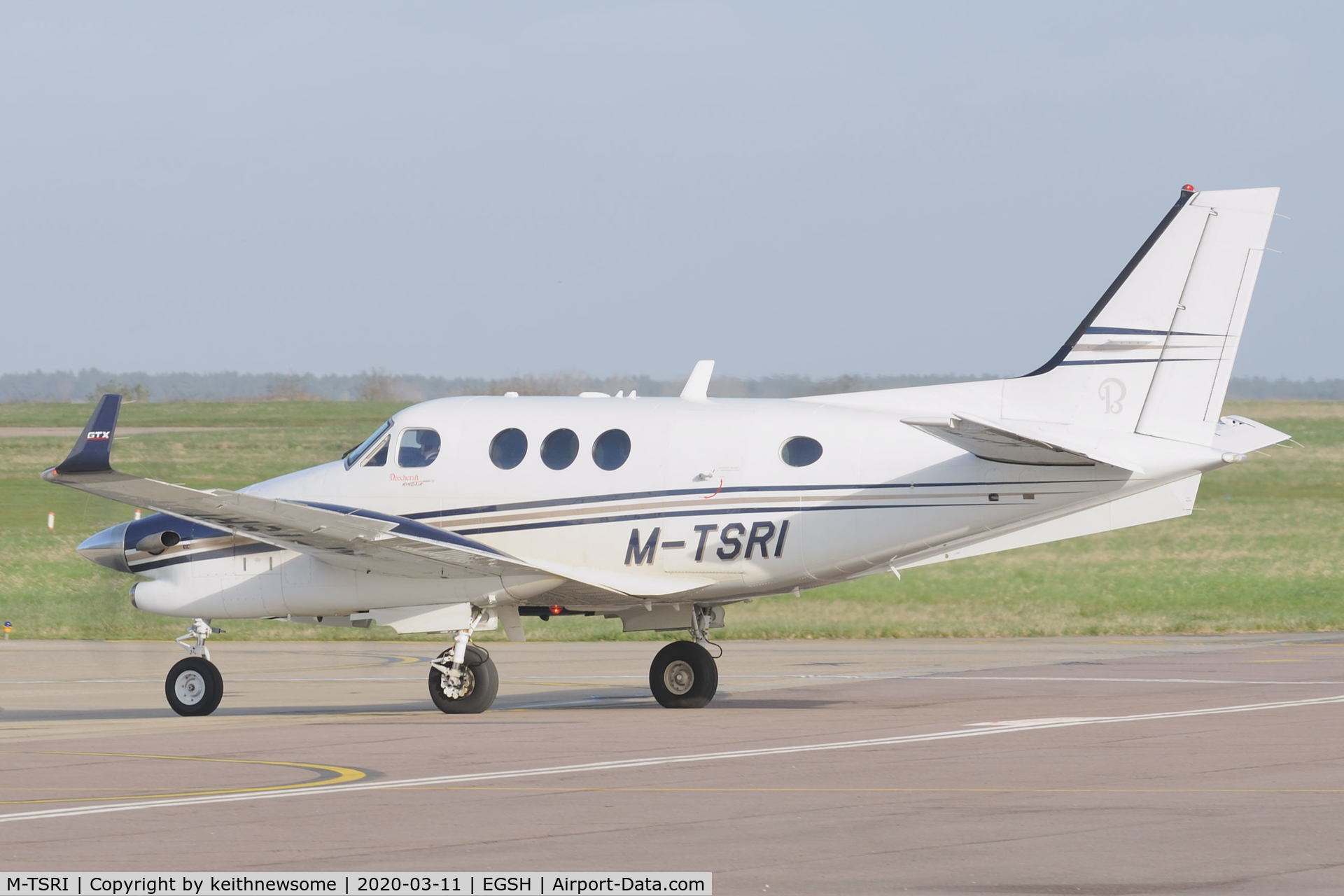 M-TSRI, 2006 Raytheon C90GT King Air King Air C/N LJ-1795, Arriving at Norwich from Chester.