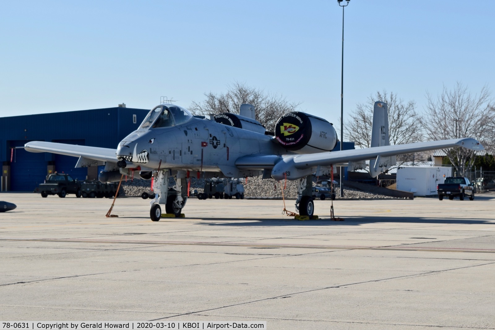 78-0631, 1978 Fairchild Republic A-10C Thunderbolt II C/N A10-0251, Parked on the Idaho ANG ramp. 303rd Fighter Sq., 442nd Fighter Wing, Whiteman AFB, MO.