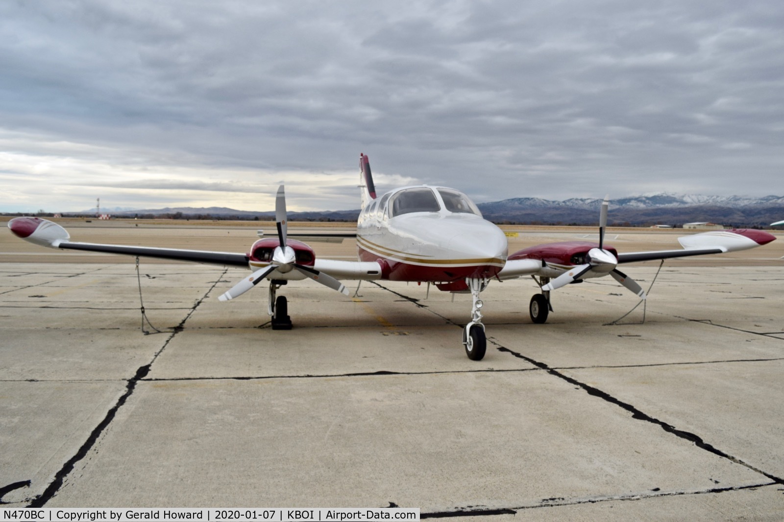 N470BC, 1977 Cessna 414 Chancellor C/N 414-0918, Parked on south GA ramp.
