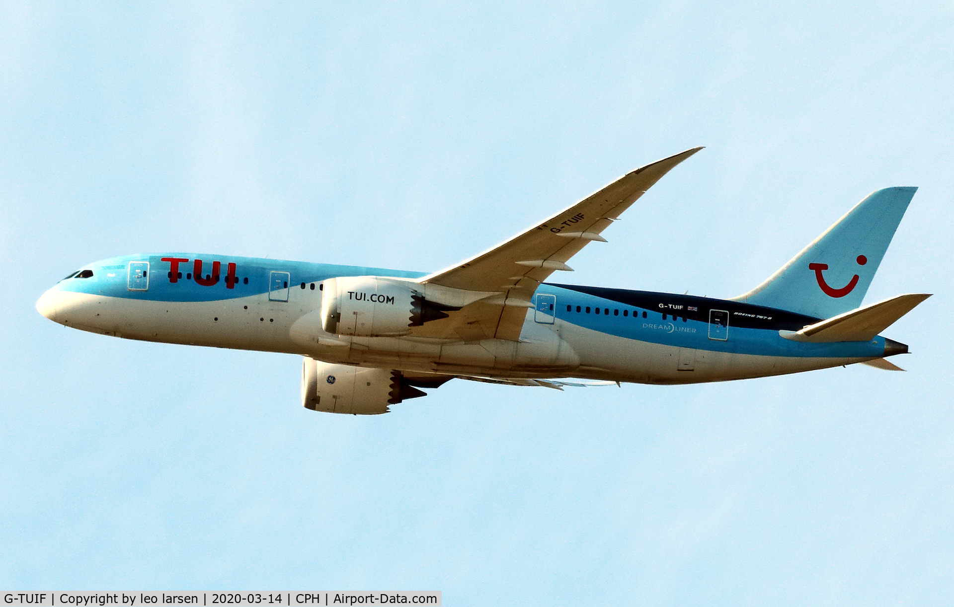 G-TUIF, 2014 Boeing 787-8 Dreamliner C/N 36428, Copenhagen 14.3.2020