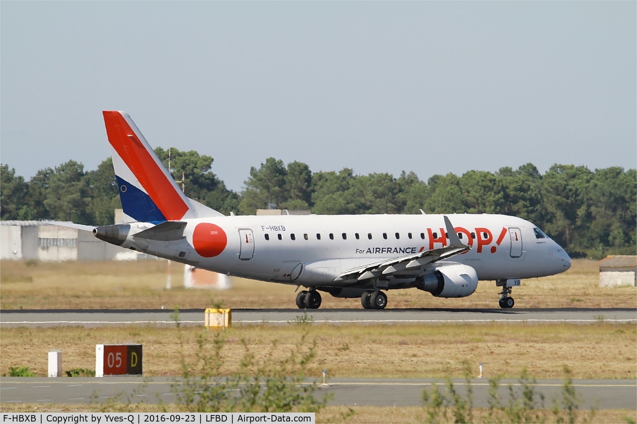 F-HBXB, 2008 Embraer 170LR (ERJ-170-100LR) C/N 17000250, Embraer ERJ-170ST, Ready to take off rwy 05, Bordeaux Mérignac airport (LFBD-BOD)