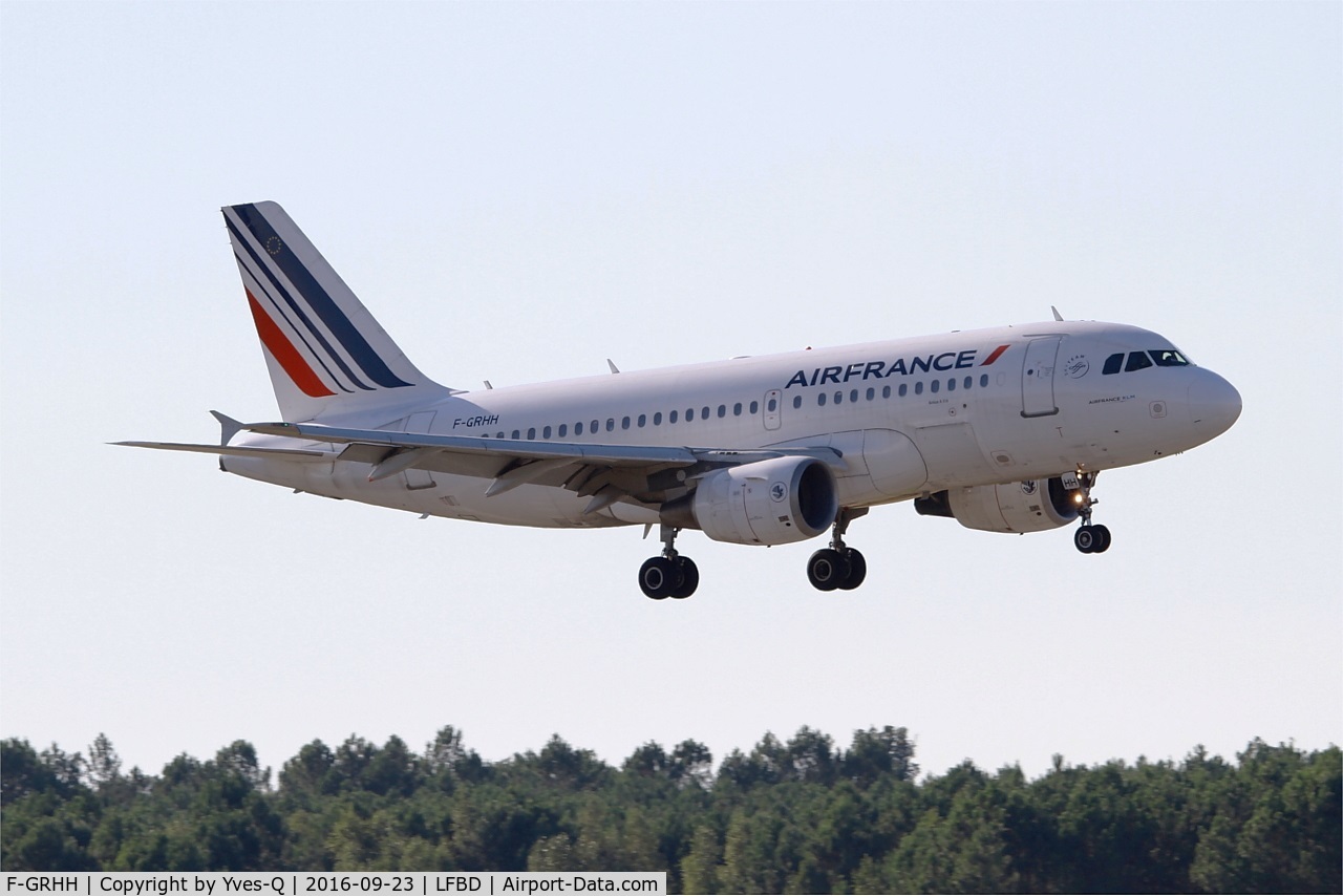 F-GRHH, 1999 Airbus A319-111 C/N 1151, Airbus A319-111, On final rwy 05, Bordeaux-Mérignac airport (LFBD-BOD)