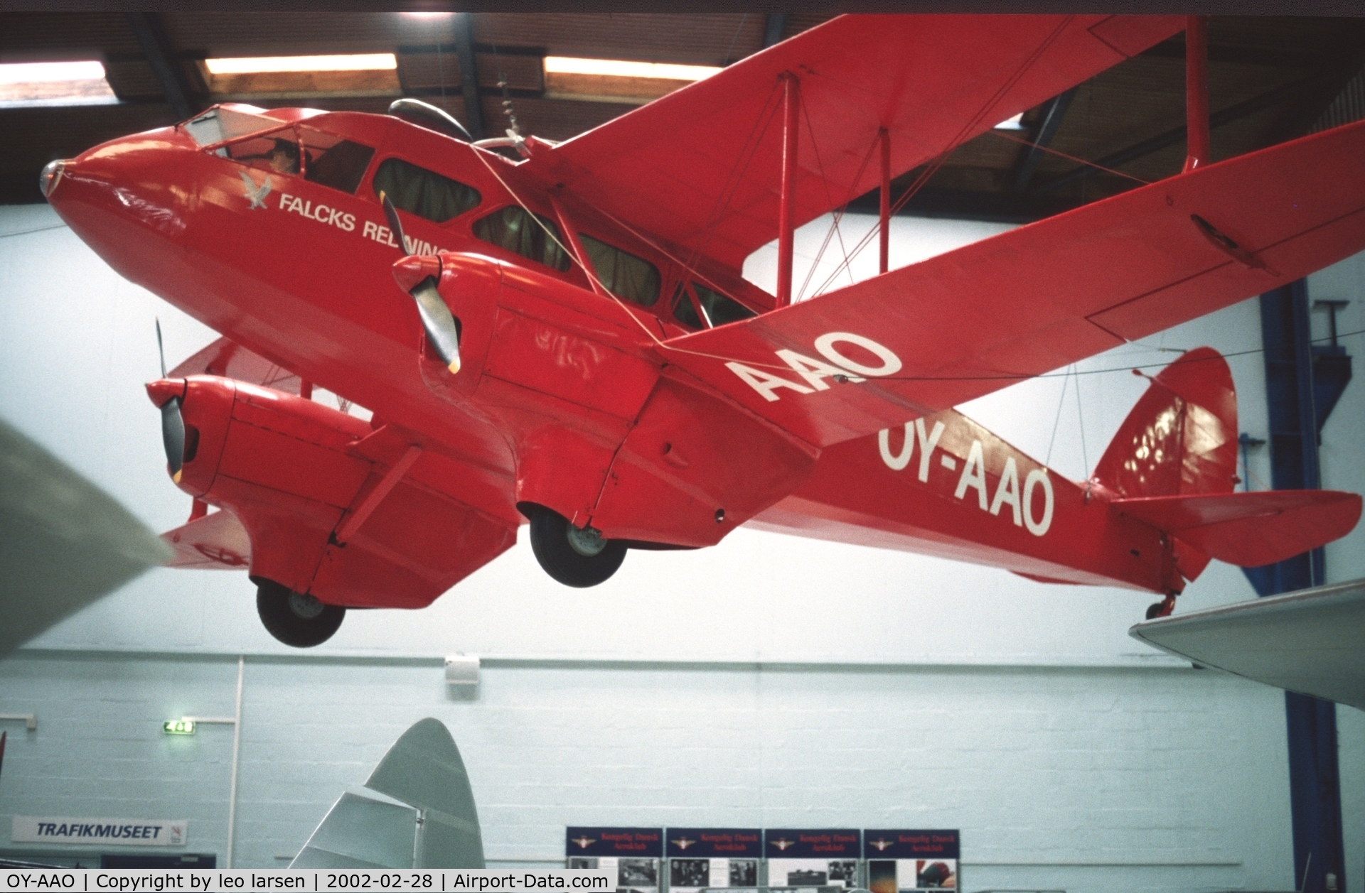 OY-AAO, De Havilland DH-89A Dominie/Dragon Rapide C/N 6775, Helsingør Tekniske Museum 28.2.2002