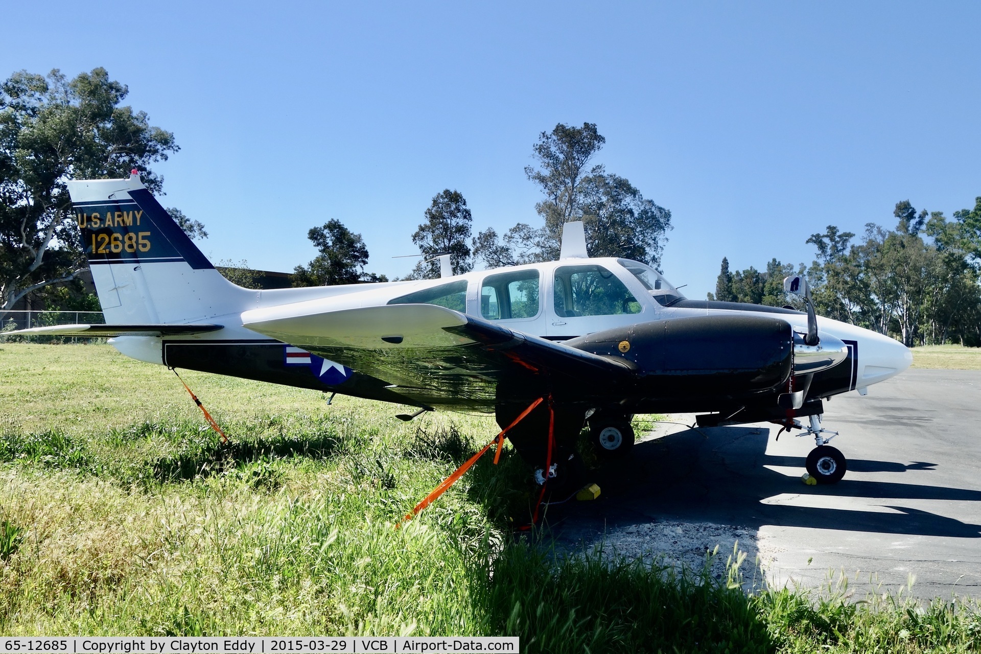 65-12685, 1965 Beech B-55 Baron (T-42A) C/N TF-7, Nut Tree Airport California 2015.
