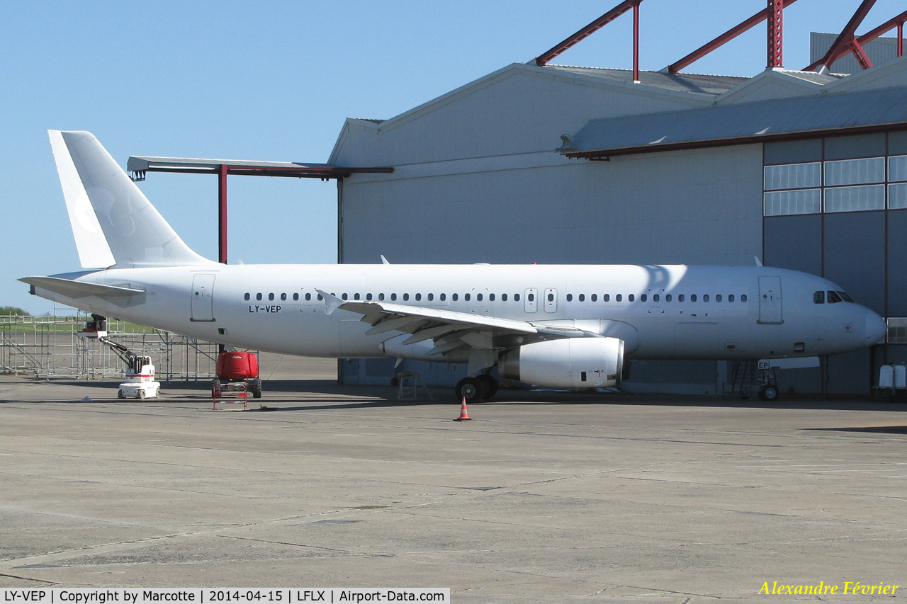 LY-VEP, 1995 Airbus A320-233 C/N 558, Parked.
