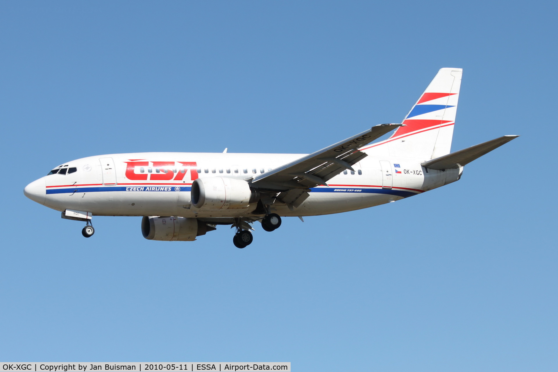OK-XGC, 1992 Boeing 737-55S C/N 26541, CSA