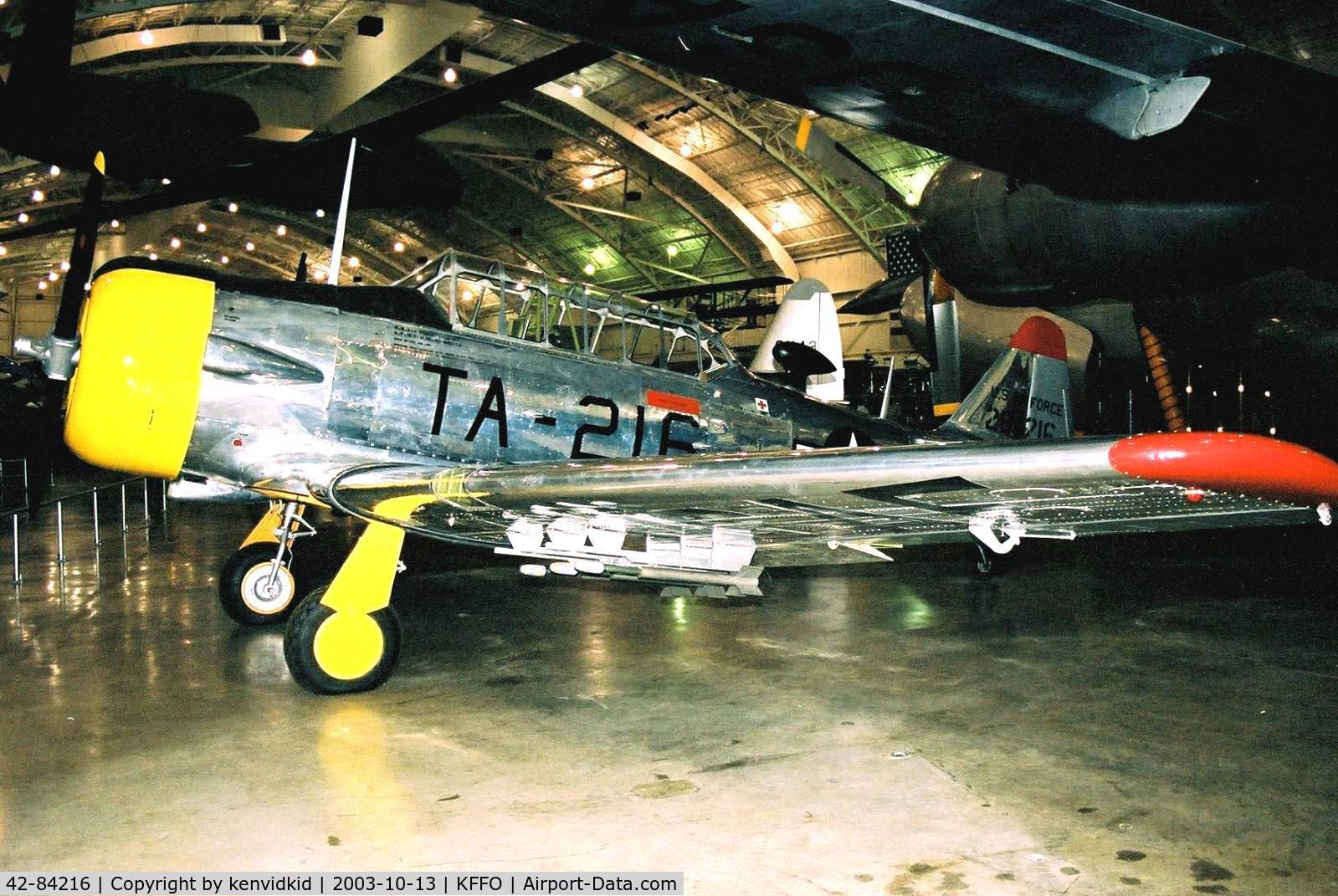 42-84216, 1942 North American AT-6D Texan C/N 88-15997, At the Museum of the United States Air Force Dayton Ohio.