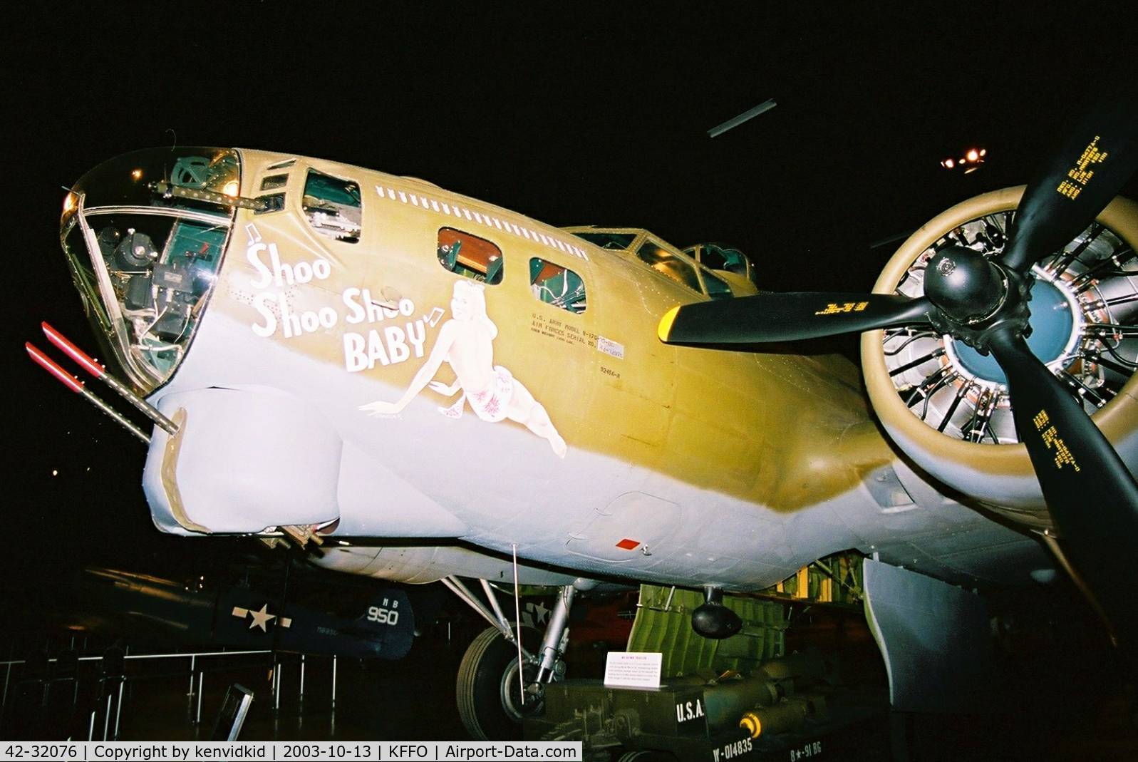 42-32076, 1942 Boeing B-17G Flying Fortress C/N 7190, At the Museum of the United States Air Force Dayton Ohio.