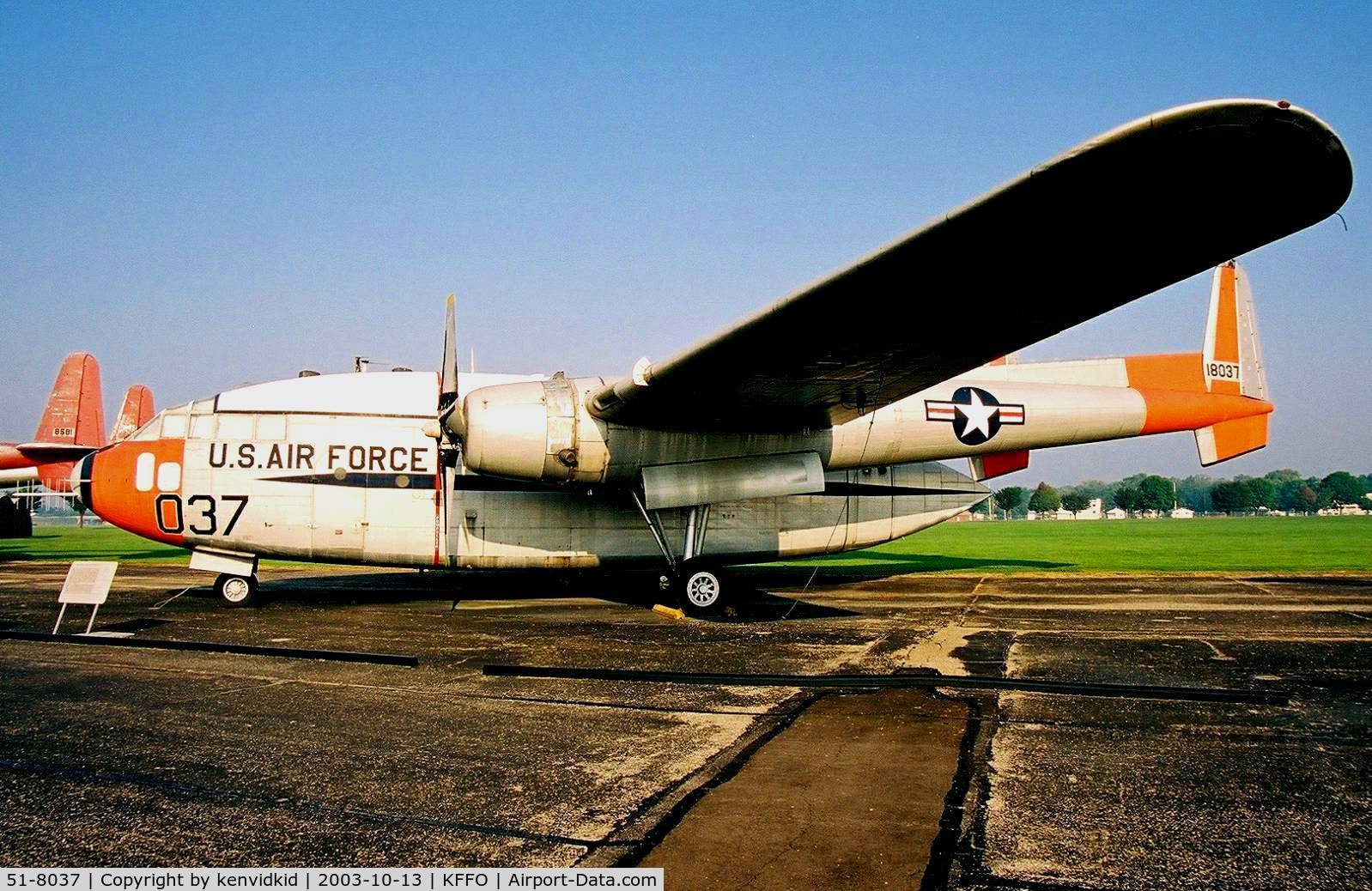 51-8037, 1951 Fairchild C-119J-FA Flying Boxcar C/N 10915, At The Museum of the United States Air Force Dayton Ohio.