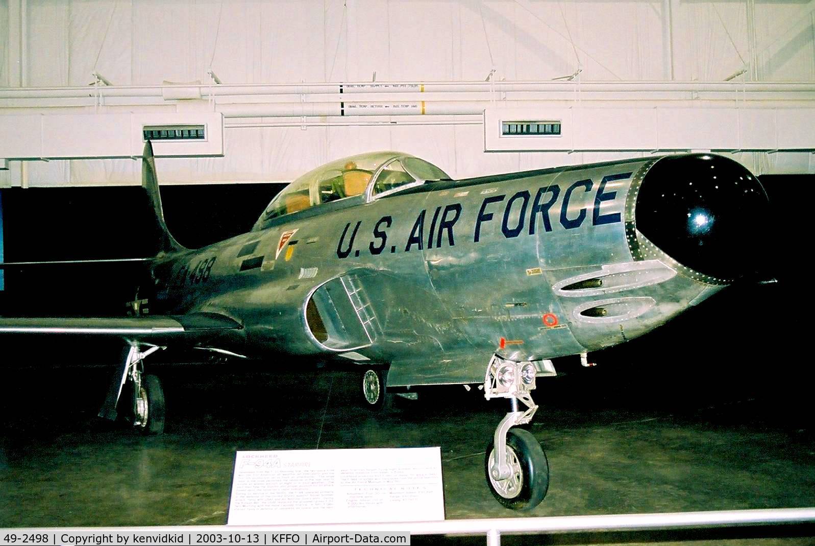 49-2498, 1949 Lockheed F-94A-5-LO Starfire C/N 780-7020, At The Museum of the United States Air Force Dayton Ohio.
