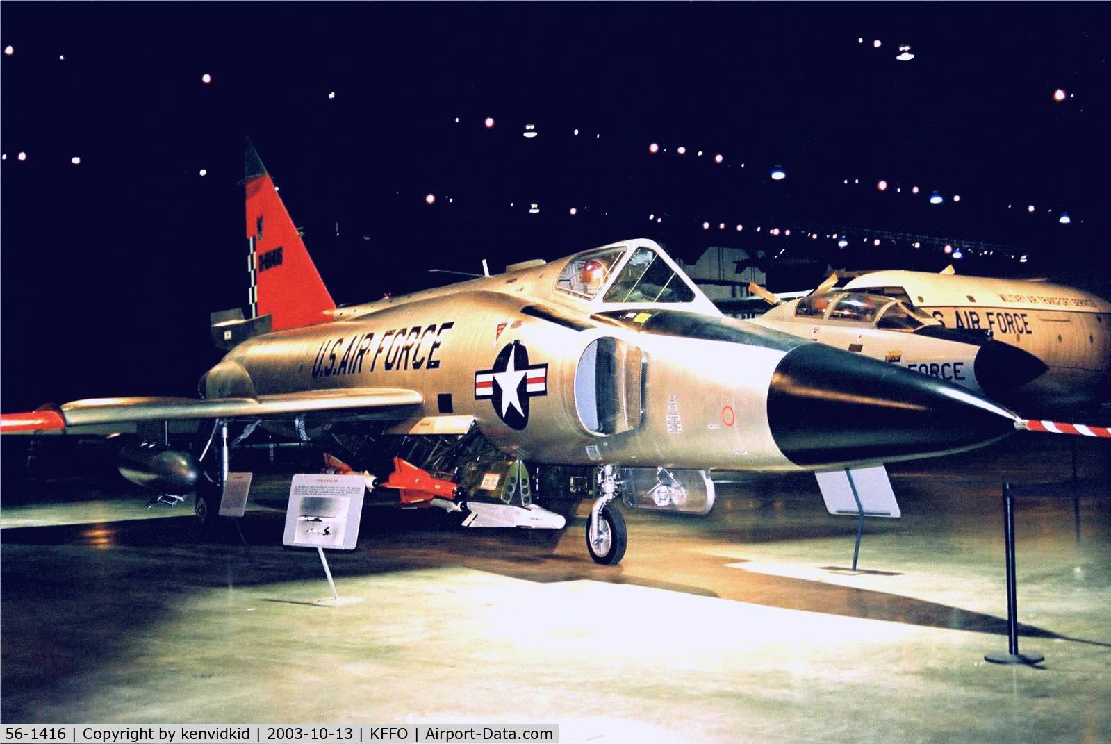 56-1416, 1956 Convair F-102A Delta Dagger C/N 8-10-363, At the Museum of the United States Air Force Dayton Ohio.