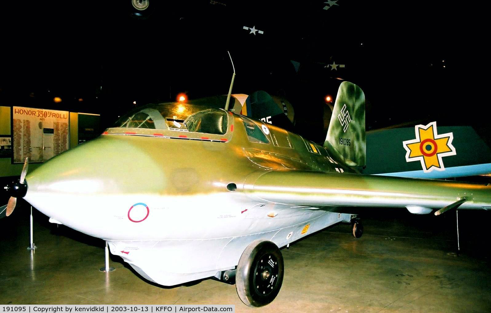 191095, Messerschmitt Me-163B Komet C/N Not found 191095, At the Museum of the United States Air Force Dayton Ohio.