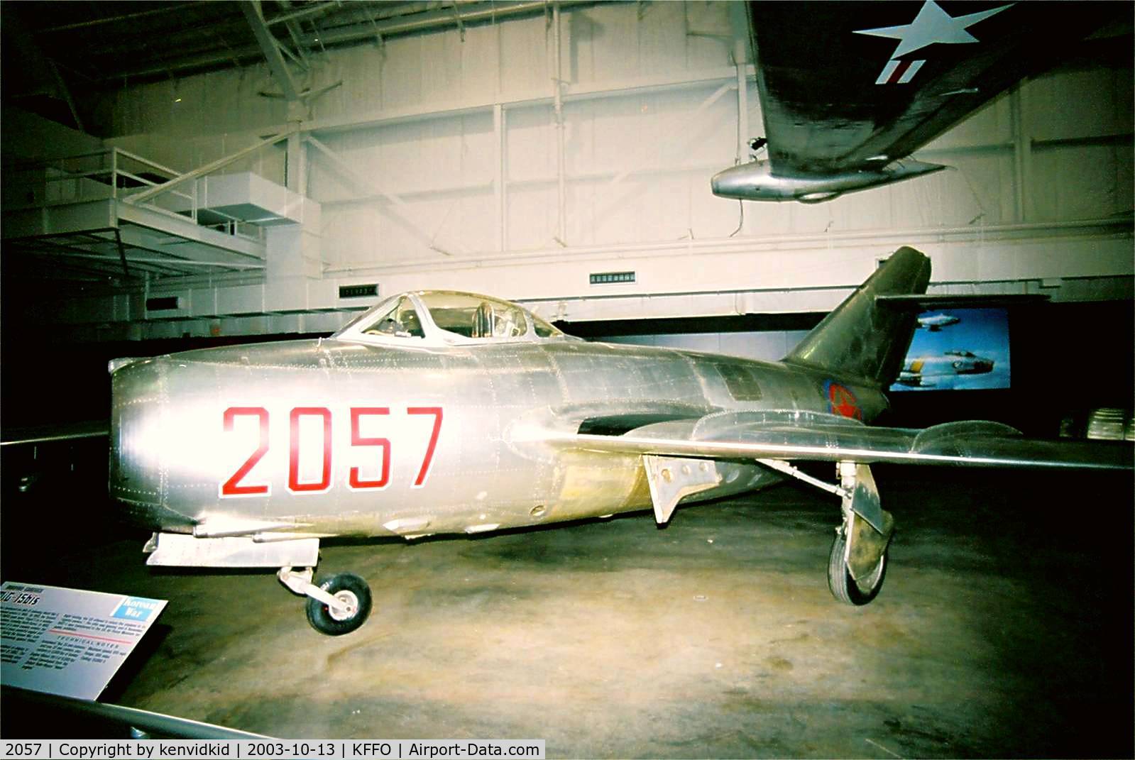 2057, Mikoyan-Gurevich MiG-15bis C/N 2015357, At the Museum of the United States Air Force Dayton Ohio.