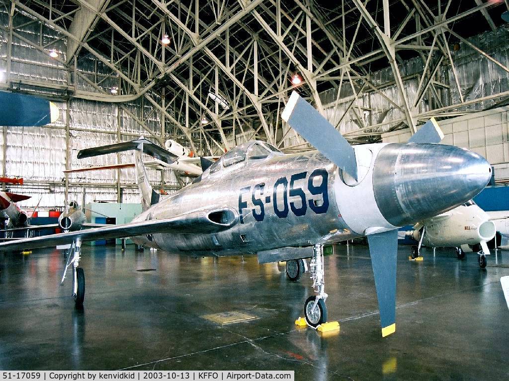 51-17059, 1955 Republic XF-84H Thunderstreak C/N 369, At the Museum of the United States Air Force Dayton Ohio.