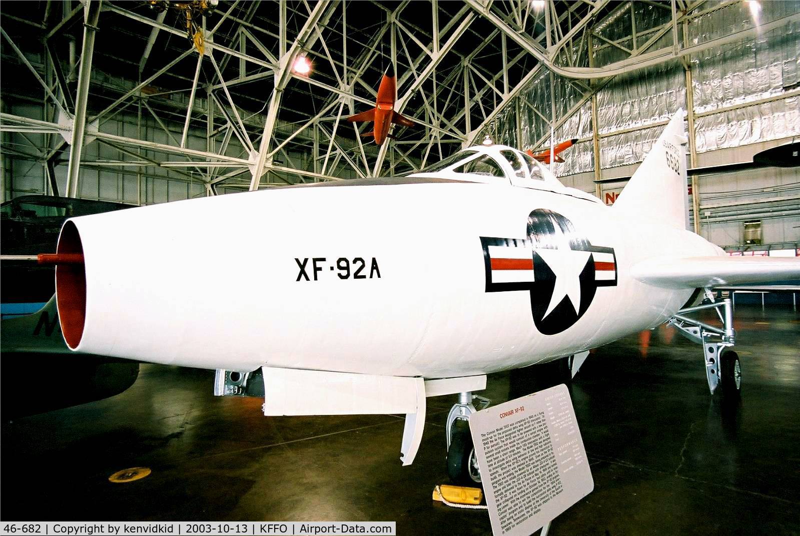 46-682, 1948 Convair XF-92A C/N 7-002, At the Museum of the United States Air Force Dayton Ohio.