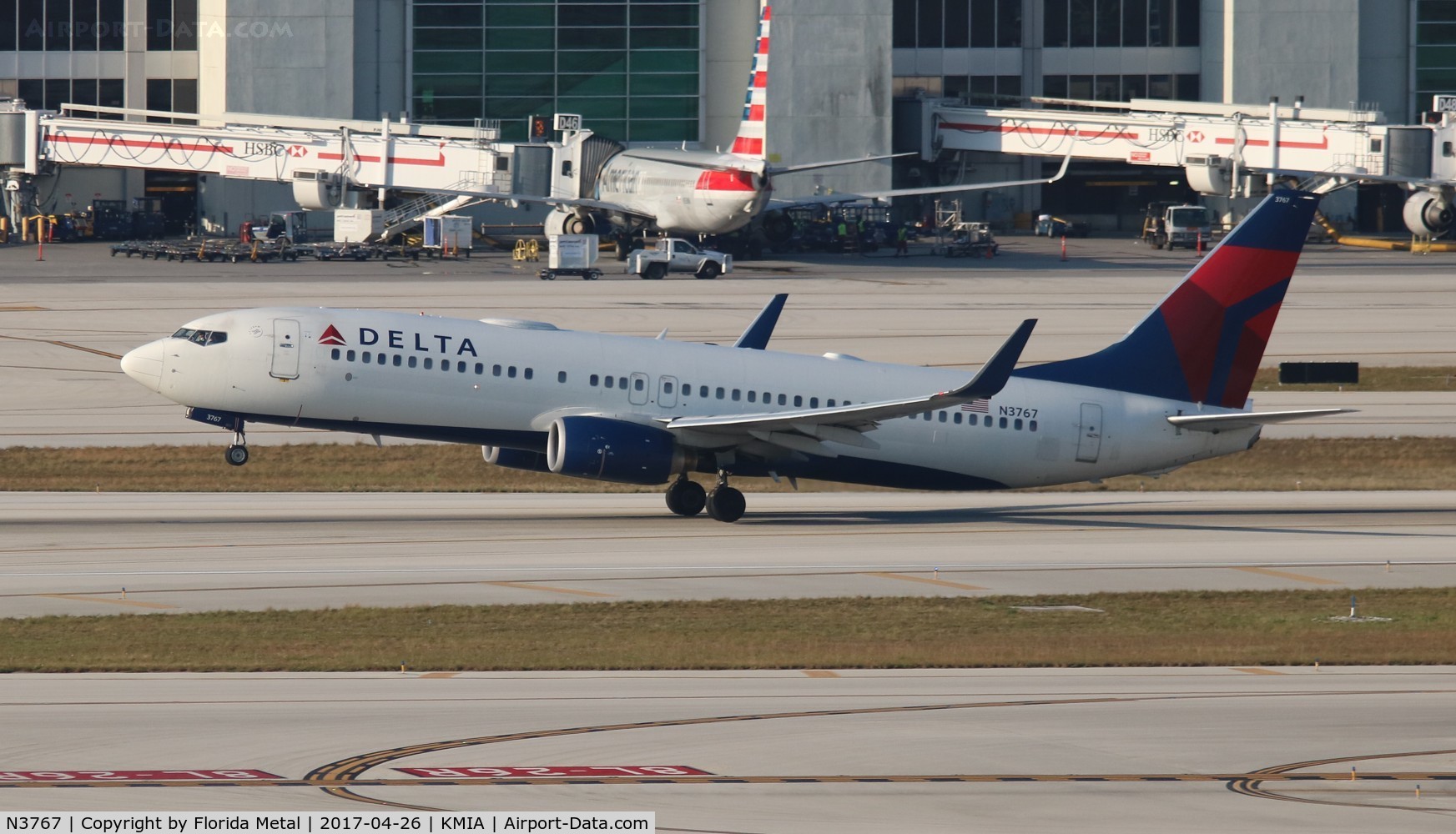 N3767, 2001 Boeing 737-832 C/N 30821, Delta 737-832