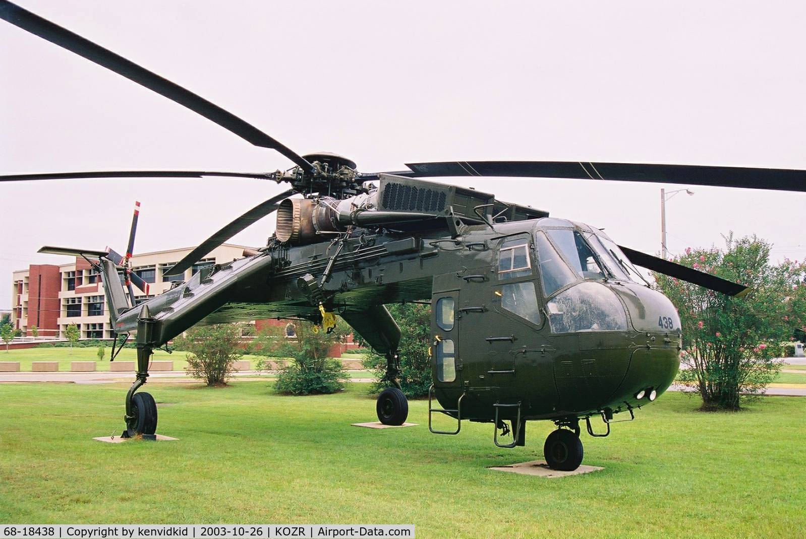 68-18438, 1968 Sikorsky CH-54A Tarhe C/N 64.040, At the Fort Rucker Museum.