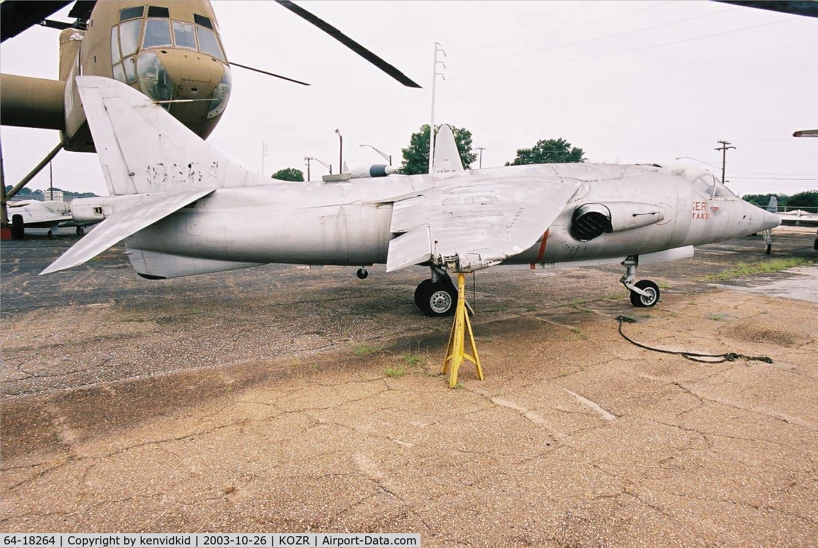 64-18264, 1964 Hawker Siddeley XV-6A Kestrel C/N Not found XS690/64-18264, At the Fort Rucker Museum storage compound.