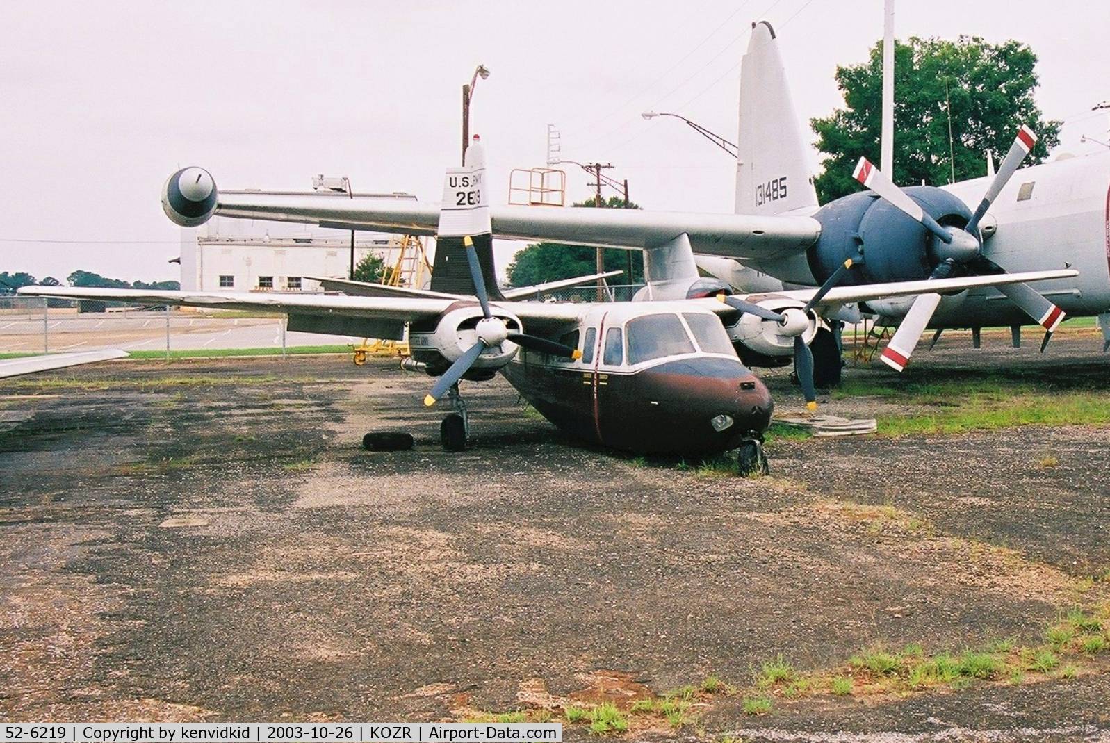52-6219, 1952 Aero Commander YU-9A (YL-26) C/N 520-23, At the Fort Rucker Museum storage compound.