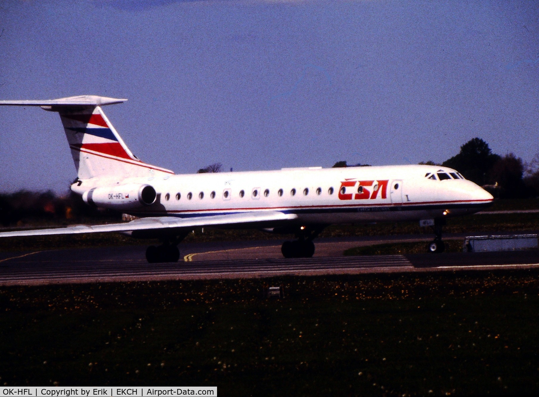 OK-HFL, 1977 Tupolev Tu-134A C/N 49913, OK-HFL ready for takeoff rw 04R
Scaned slide