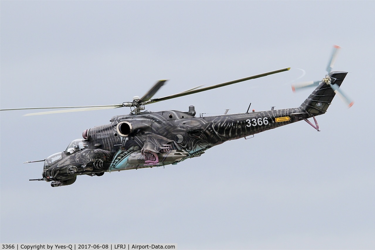 3366, Mil Mi-35 Hind E C/N 203366, Mil Mi-35 Hind E, Flight over Landivisiau Naval Air Base (LFRJ) Tiger Meet 2017
