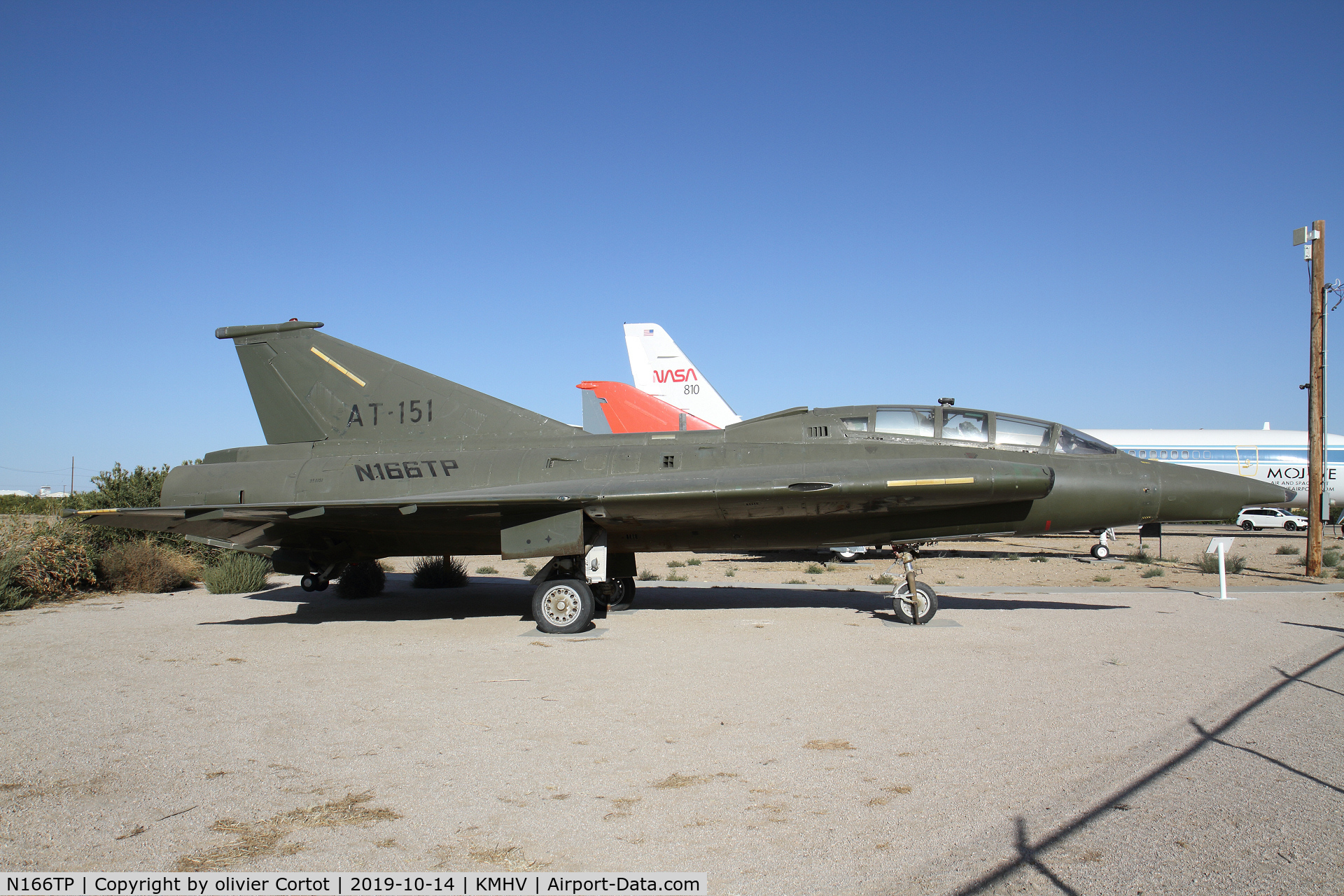 N166TP, 1971 Saab TF-35 Draken C/N 35-1151, now at the airport entrance