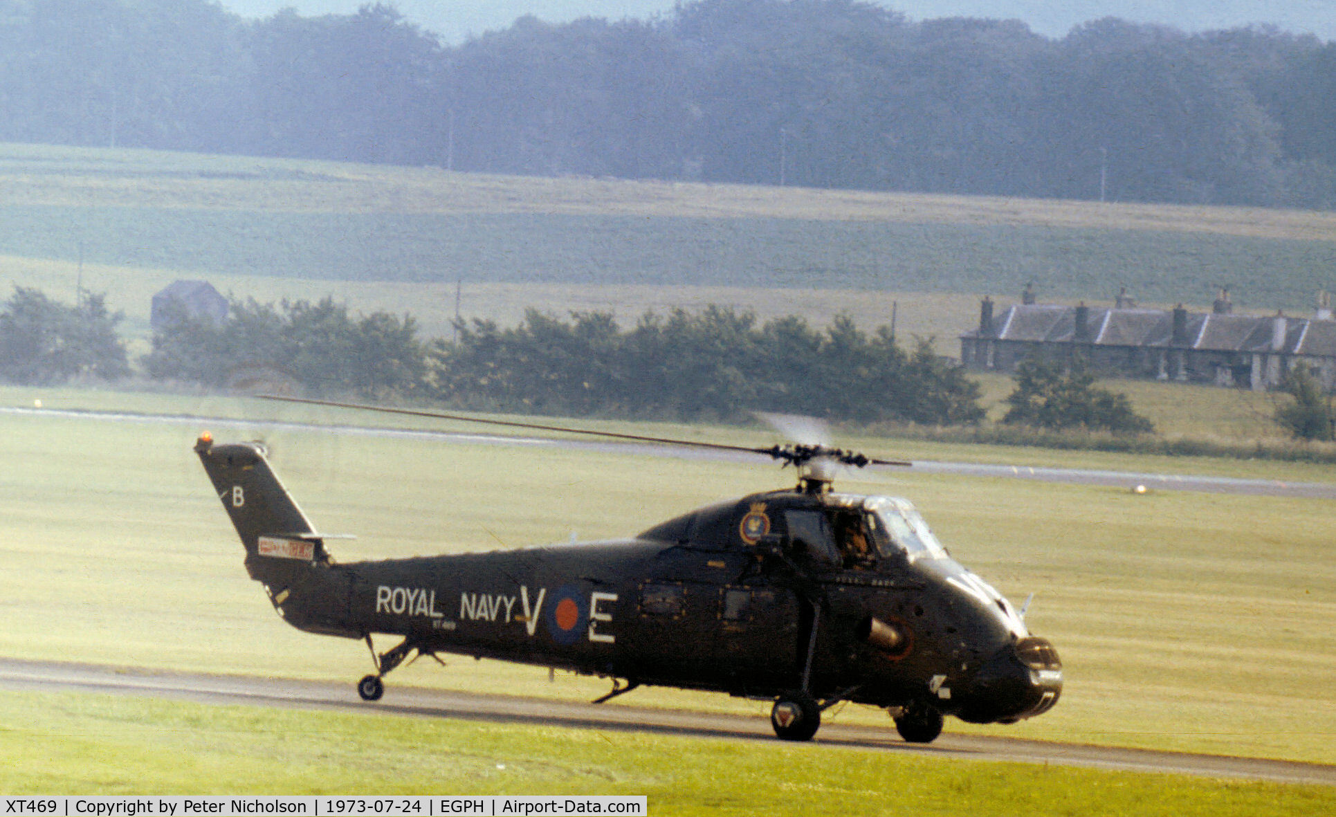XT469, 1965 Westland Wessex HU.5 C/N WA291, Wessex HU.5 of  848 Naval Air Squadron on a visit to Edinburgh in the Summer of 1973.