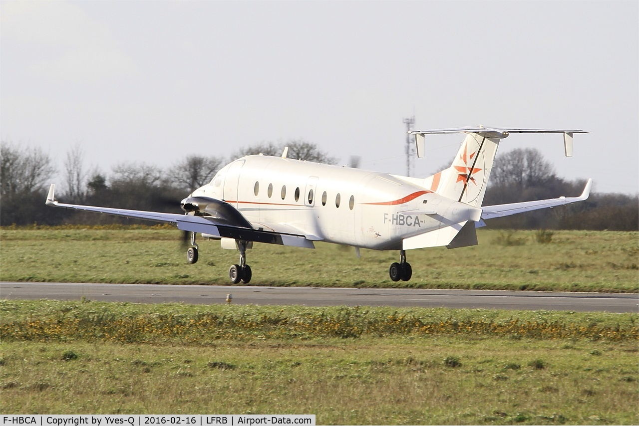 F-HBCA, 1995 Beech 1900D C/N UE-188, Beech 1900D, Landing rwy 25L, Brest-Bretagne airport (LFRB-BES)
