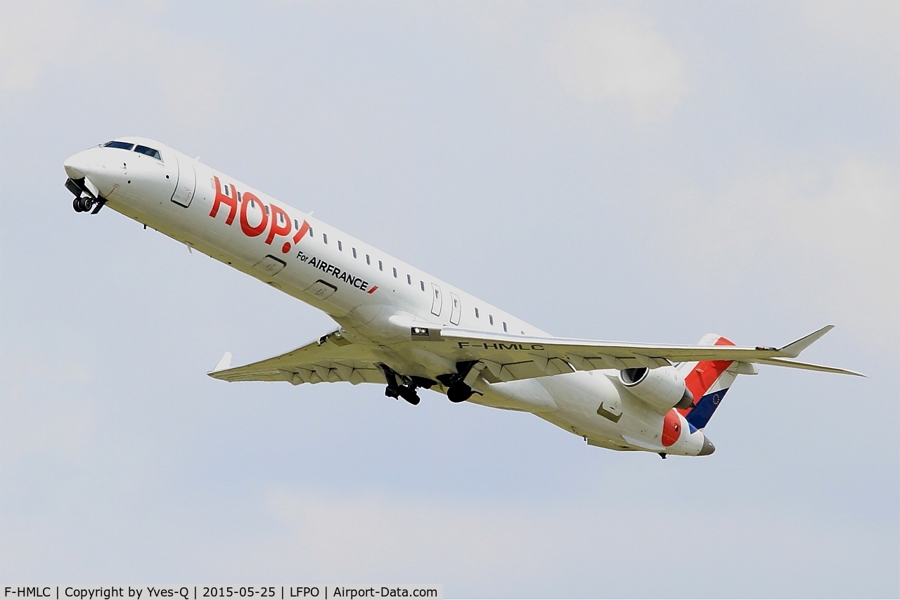 F-HMLC, 2010 Bombardier CRJ-1000EL NG (CL-600-2E25) C/N 19006, Bombardier CRJ-1000, Take off rwy 24, Paris-Orly airport (LFPO-ORY)