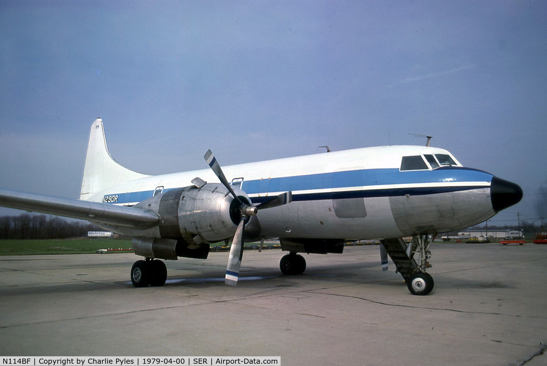 N114BF, 1955 Convair 340 C/N 146, Seen here as N29DR at Rhoades 146      340-51                 XA-KIM     SE-CRM
CONV.    440                    SE-CRM     N29DR      N114BF     [MUSEUM]