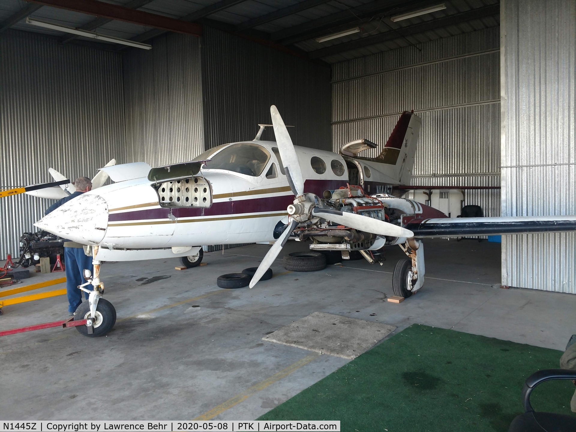 N1445Z, 1968 Cessna 421 Golden Eagle C/N 421-0123, I just purchased this plane on May 13 2020, no log book found, but the hour meter suggests 271 TT, the history is the plane has sat in the open for a number of years.