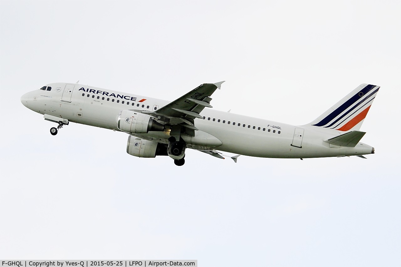 F-GHQL, 1991 Airbus A320-211 C/N 0239, Airbus A320-211, Take off rwy 23, Bordeaux Mérignac airport (LFBD-BOD)