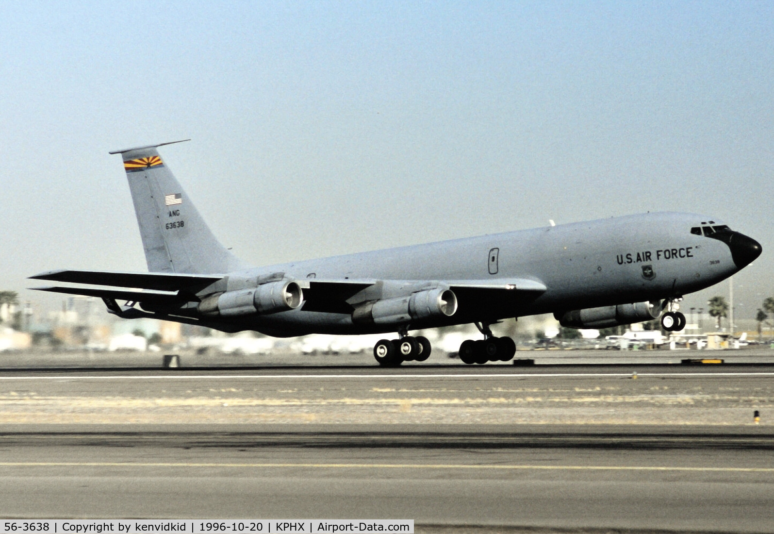 56-3638, 1956 Boeing KC-135E Stratotanker C/N 17387, At Phoenix Sky Harbor.