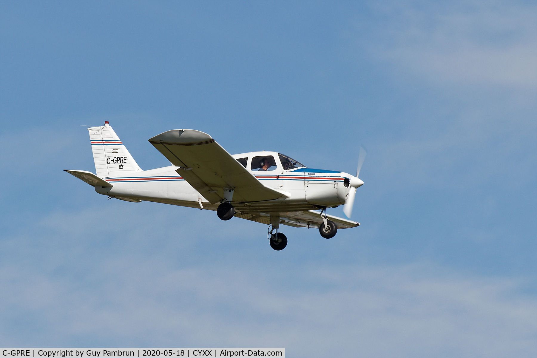 C-GPRE, 1967 Piper PA-28-140 Cherokee C/N 28 22528, Landing on 19 for pilot briefing and departure to take part in 
