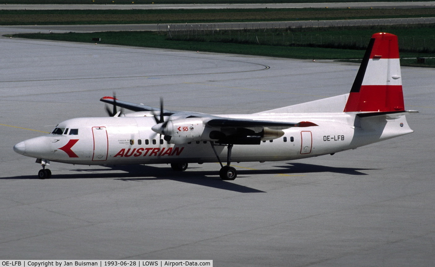 OE-LFB, 1988 Fokker 50 C/N 20123, Austrian Airlines