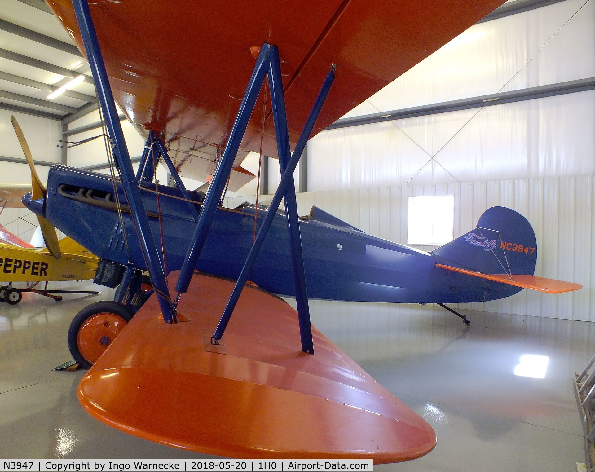 N3947, 1928 Travel Air 3000 C/N 321, Travel Air 3000 at the Aircraft Restoration Museum at Creve Coeur airfield, Maryland Heights MO