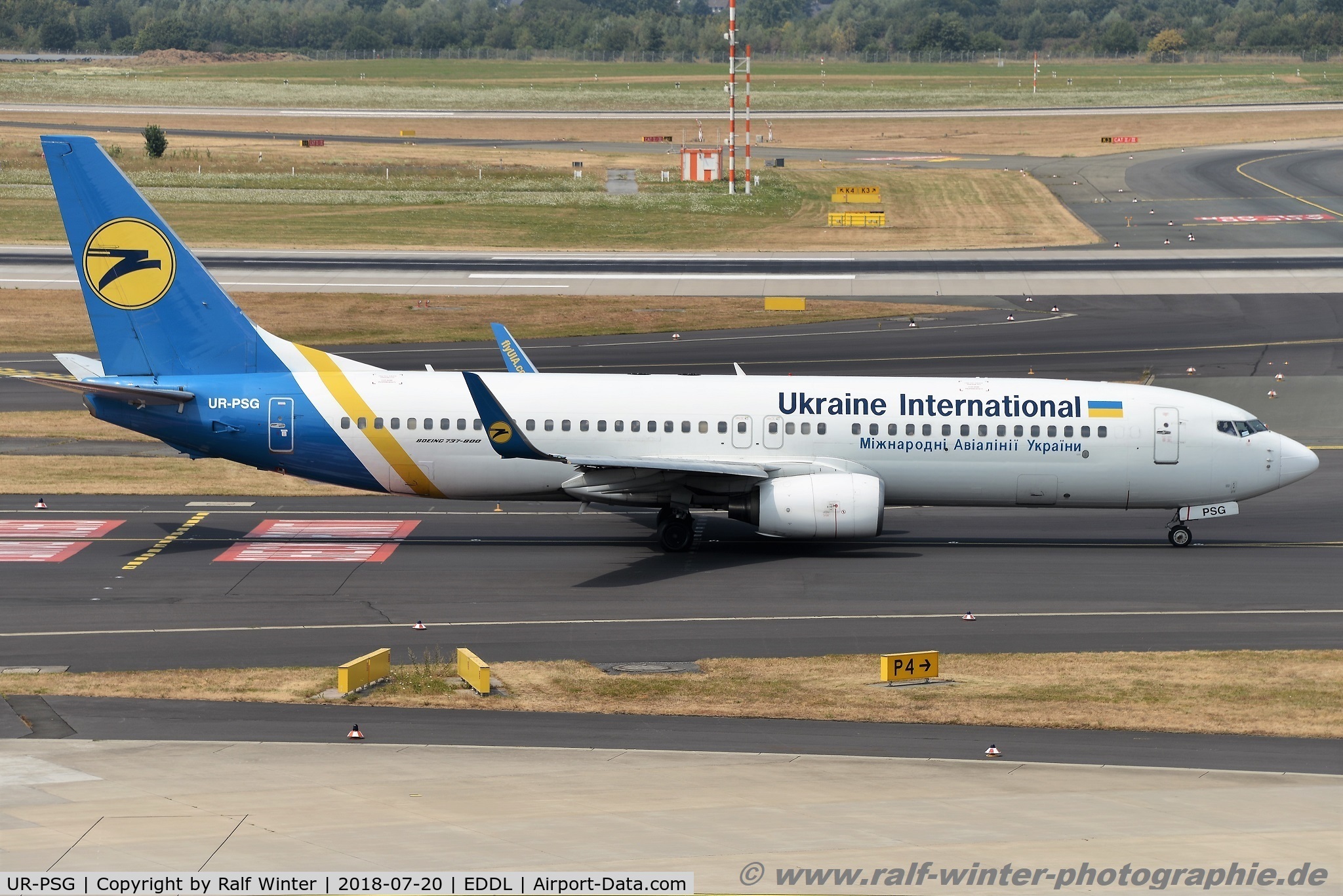 UR-PSG, 1999 Boeing 737-85R C/N 29038, Boeing 737-85R - PS AUI Ukraine International Airlines - 29038 - UR-PSG - 20.07.2018 - DUS