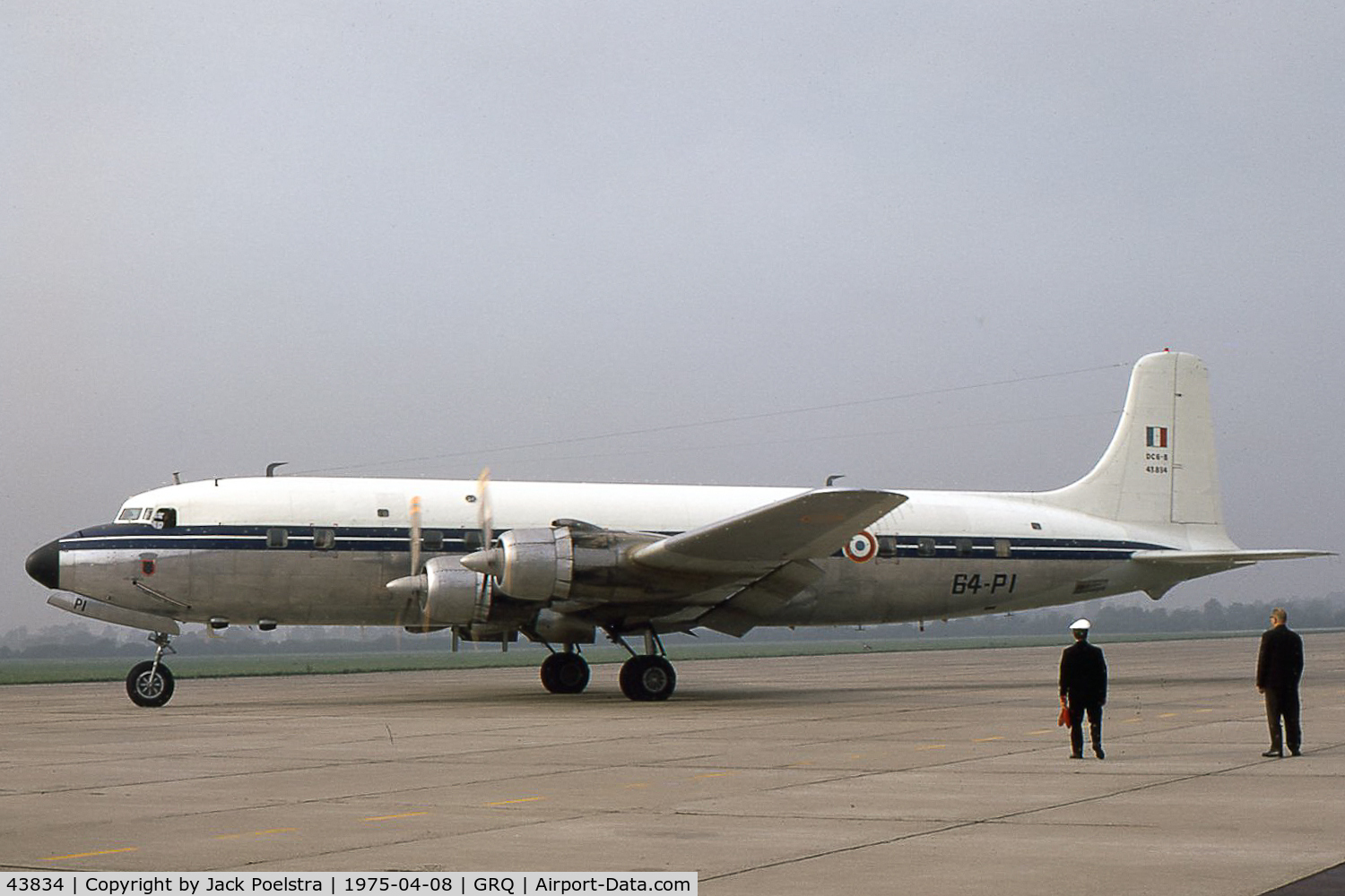 43834, 1953 Douglas DC-6B C/N 43834, 64-PI of 64 Escadre at Groningen airport