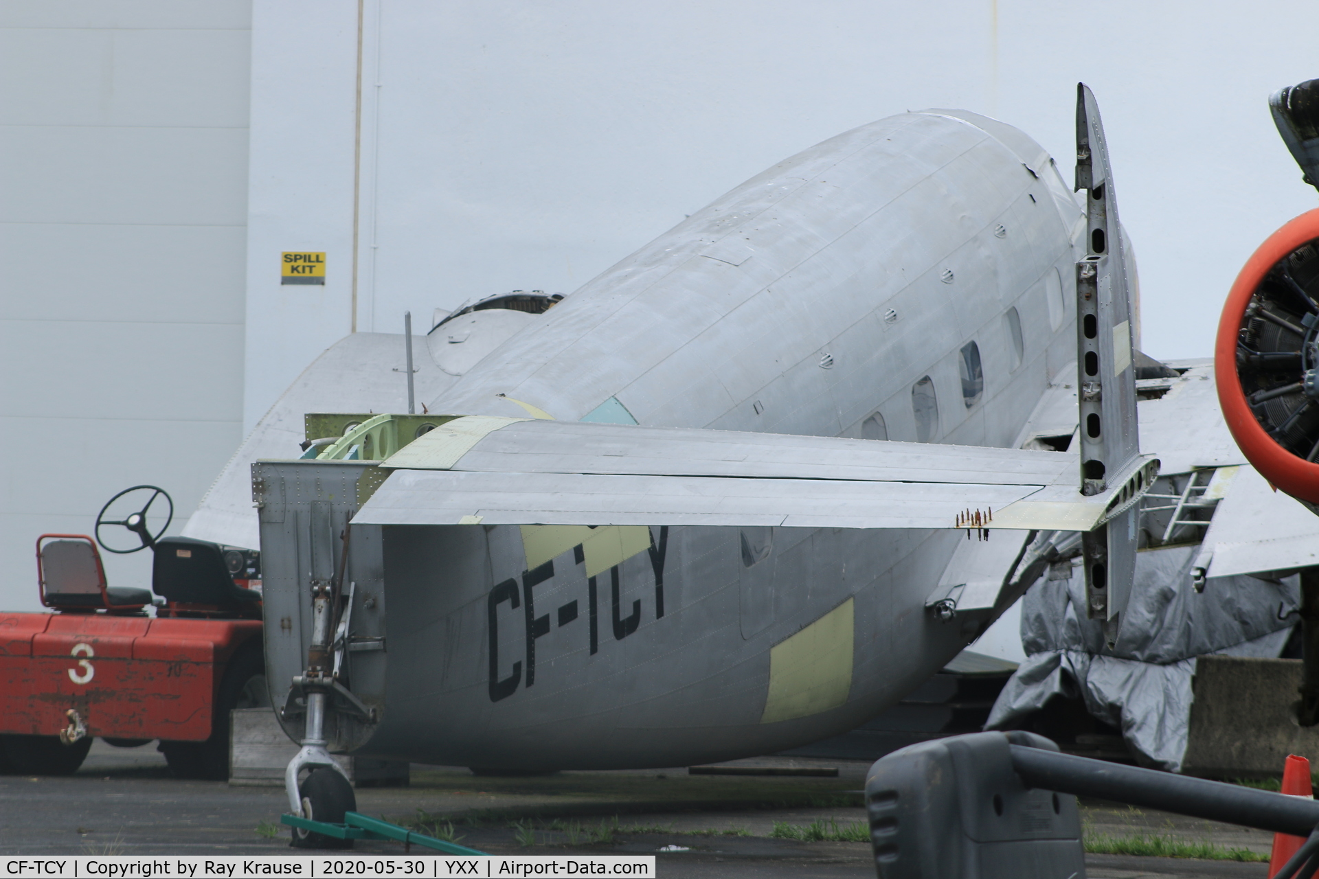 CF-TCY, Lockheed 18 Lodestar C/N 18-2064, Currently under restoration by the University of the Fraser Valley