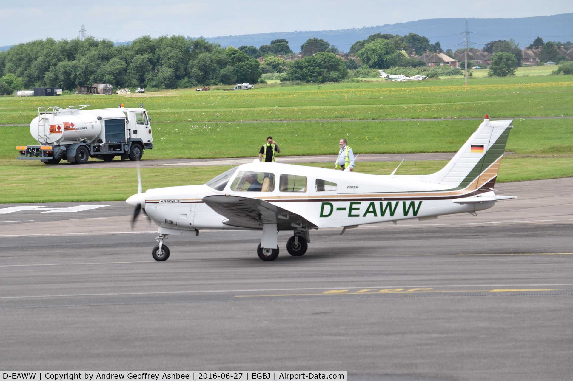 D-EAWW, 1978 Piper PA-28R-201 Cherokee Arrow III C/N 28R-7837199, D-EAWW at Gloucestershire Airport.