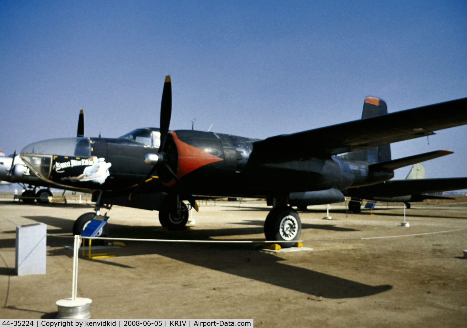 44-35224, 1944 Douglas A-26C Invader C/N 28503, At March AFB Museum, circa 1993.