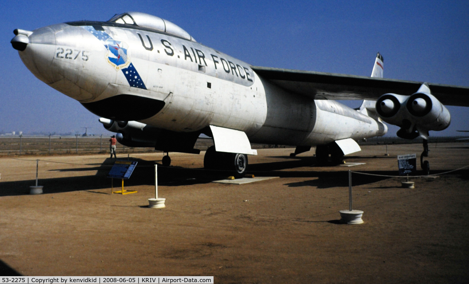 53-2275, 1953 Boeing B-47E Stratojet C/N 4501088, At March AFB Museum, circa 1993.
