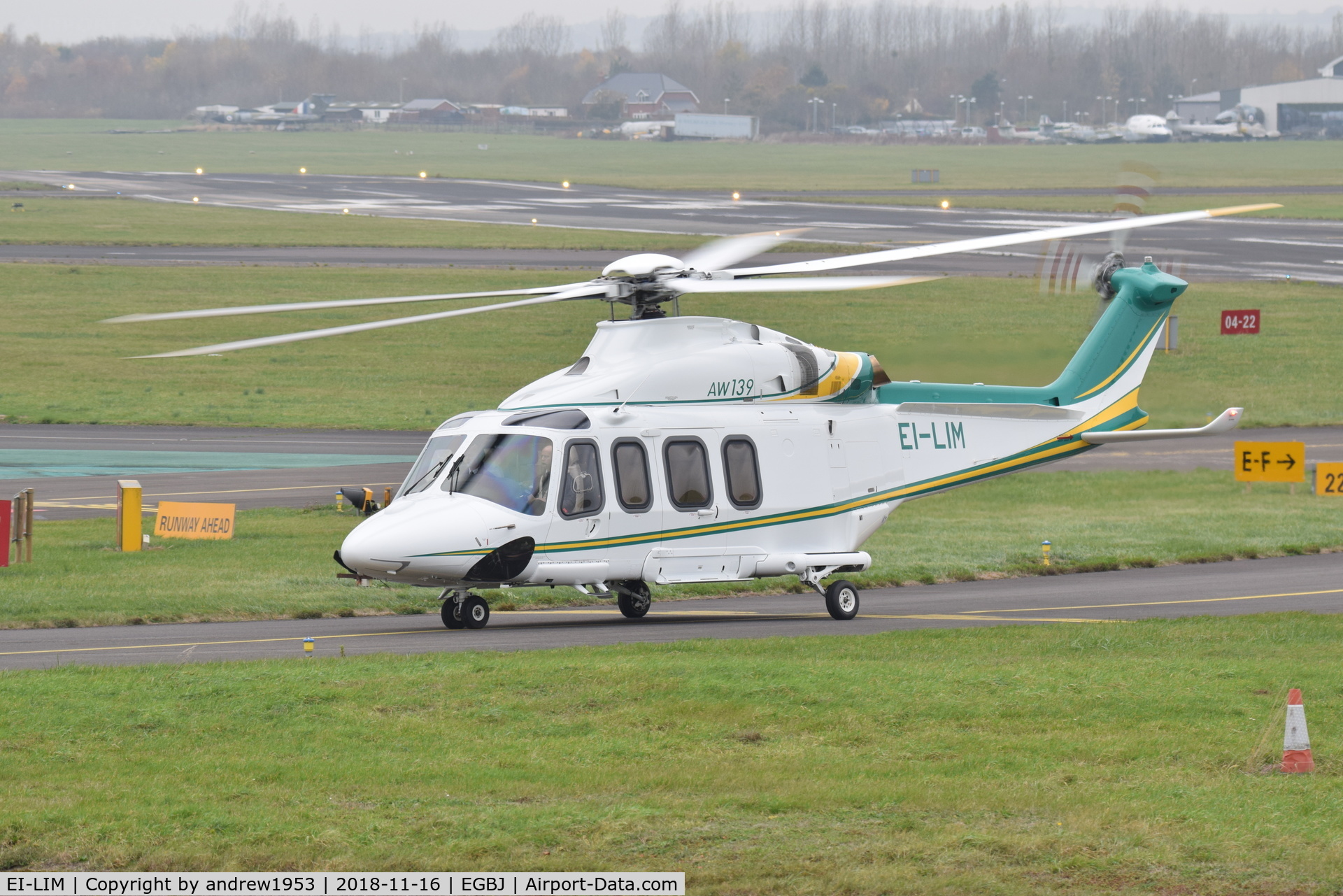 EI-LIM, 2014 AgustaWestland AW-139 C/N 31541, EI-LIM at Gloucestershire Airport.