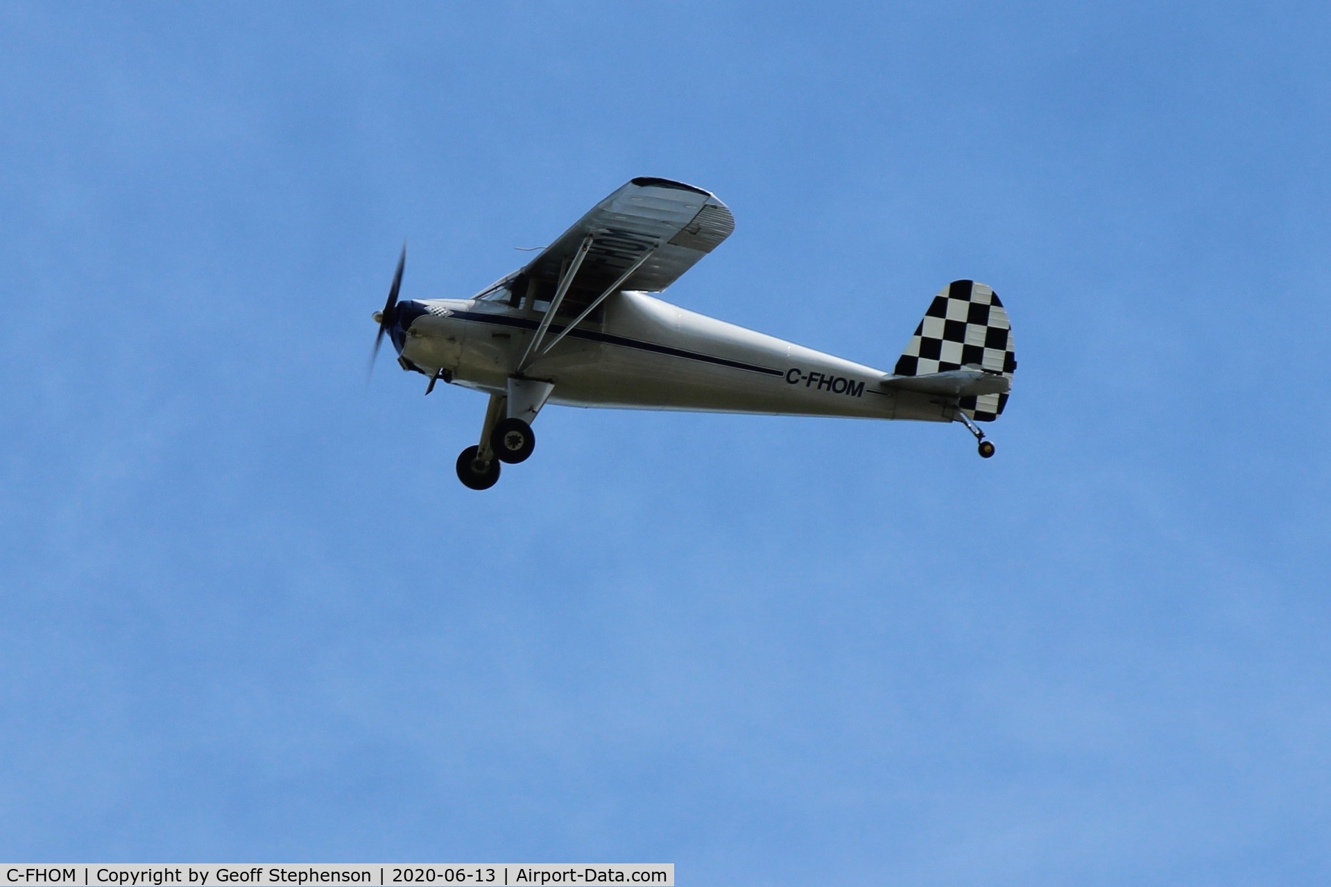 C-FHOM, 1939 Luscombe 8A C/N 955, In flight June 13, 2020