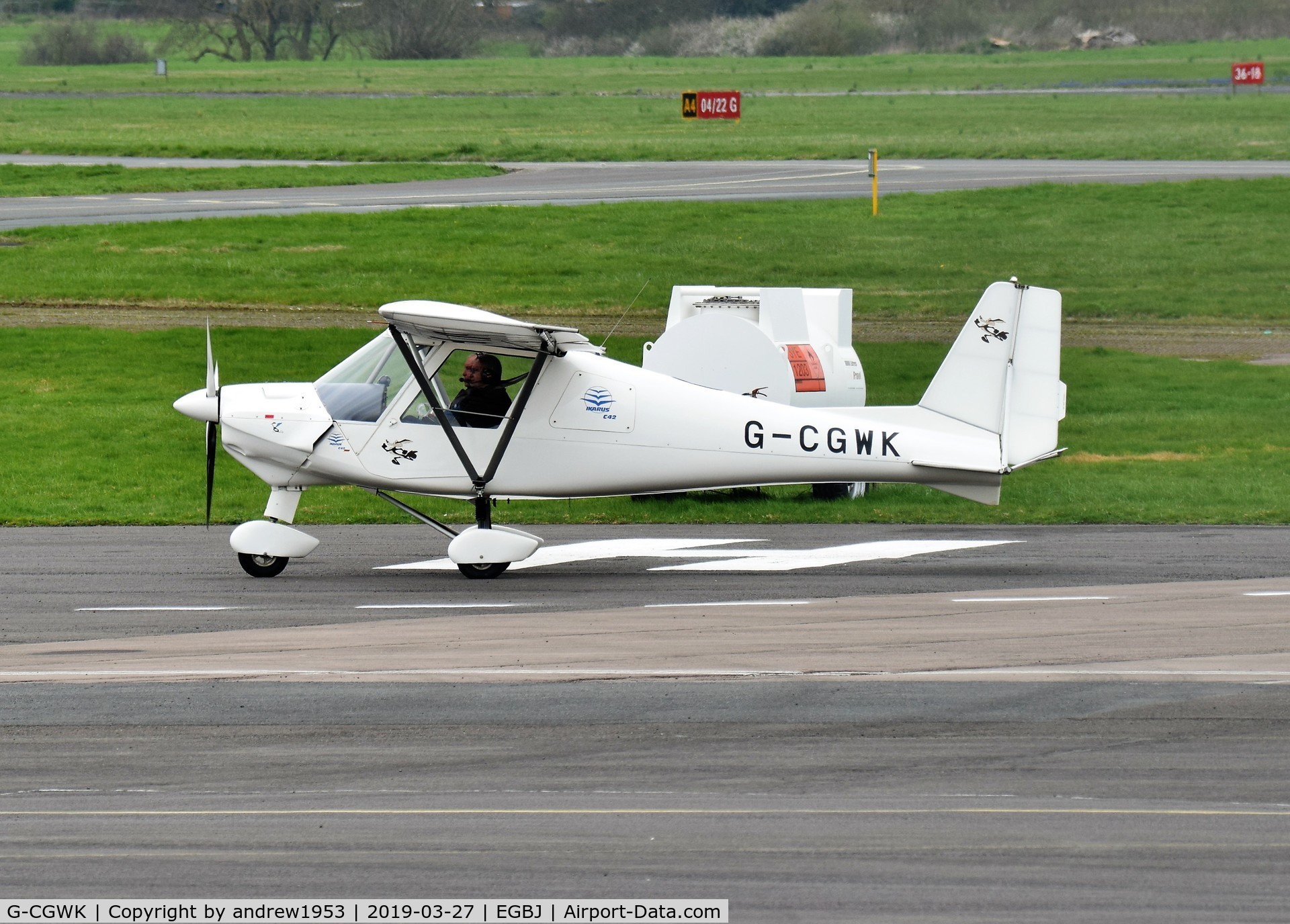 G-CGWK, 2011 Comco Ikarus C42 FB80 C/N 1103-7133, G-CGWK at Gloucestershire Airport.