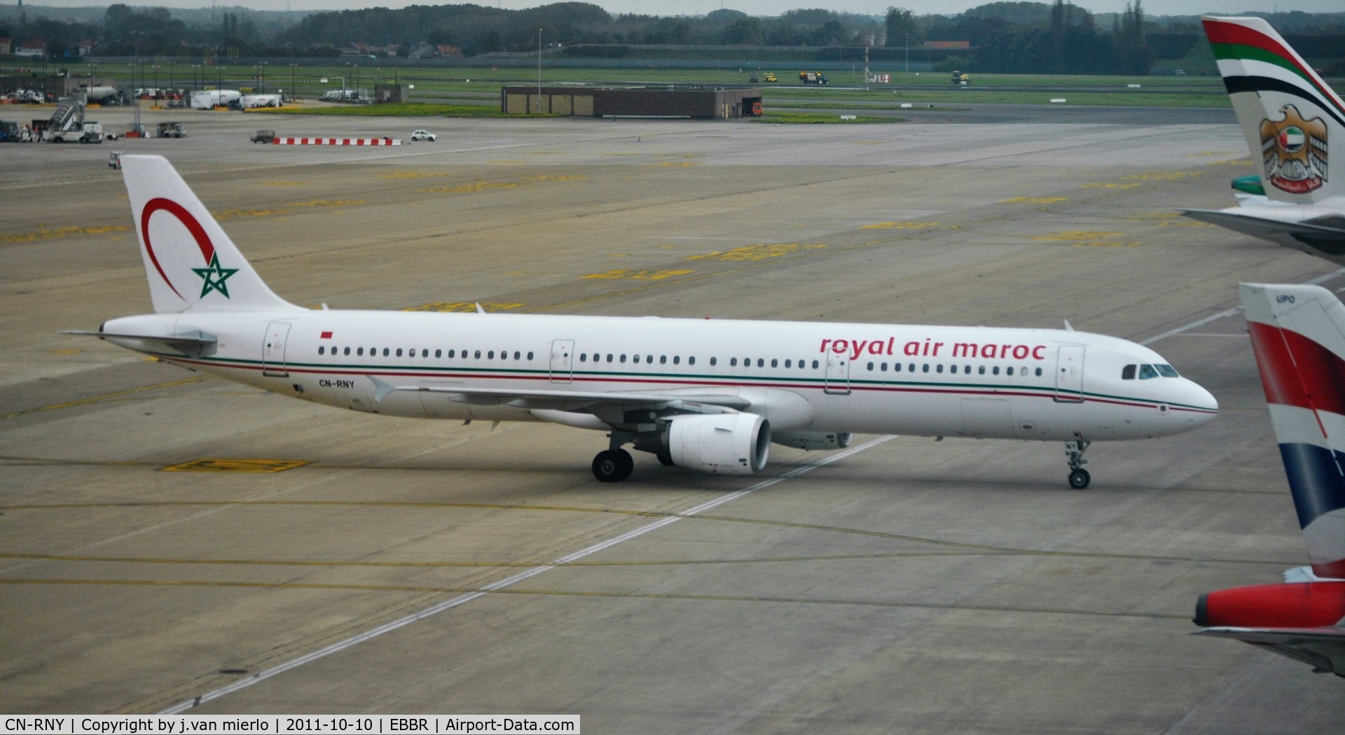 CN-RNY, 2003 Airbus A321-211 C/N 2076, taxiing at Brussels