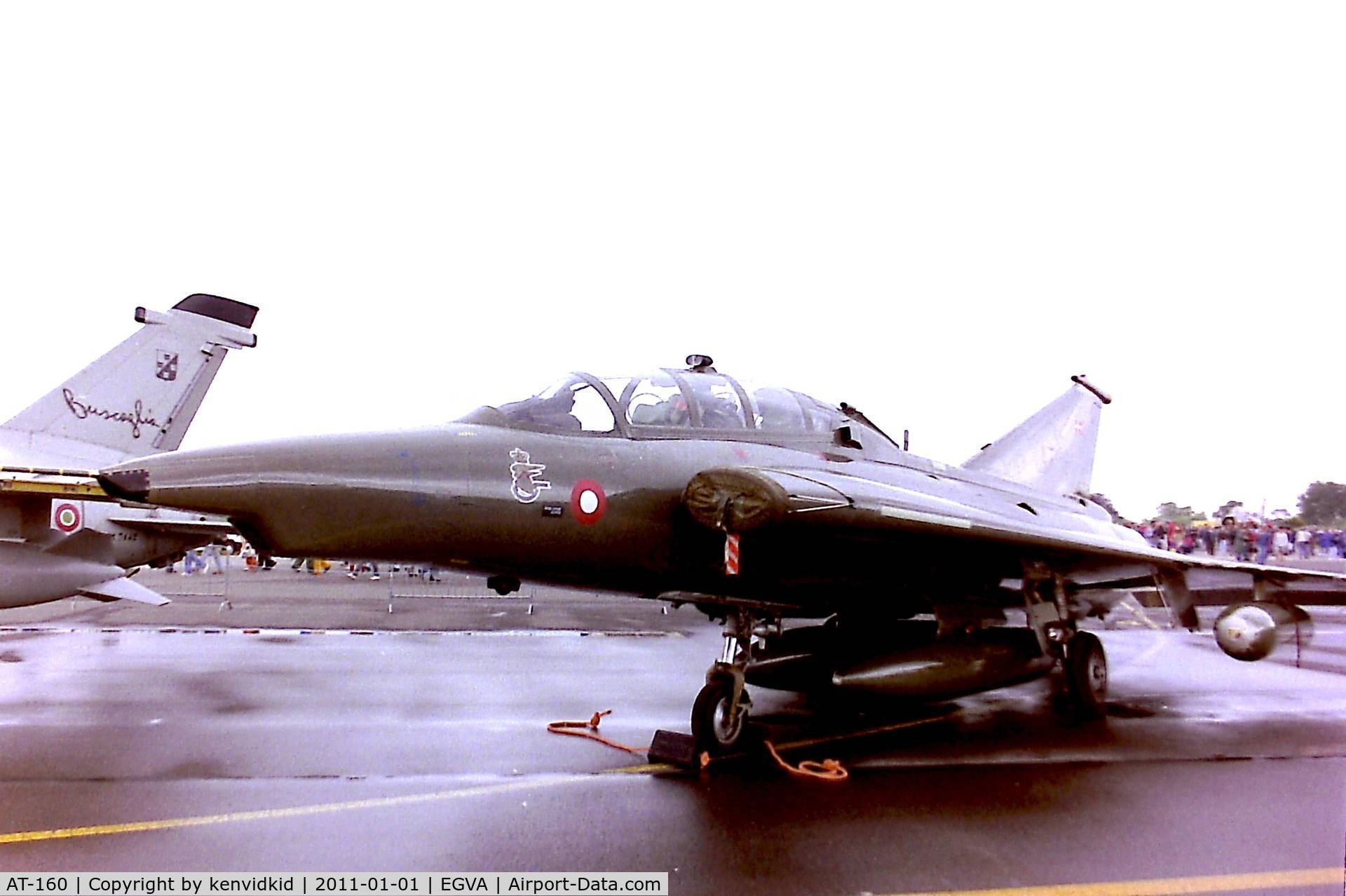 AT-160, 1977 Saab TF-35 Draken C/N 35-1160, At RIAT 1993, scanned from negative.
