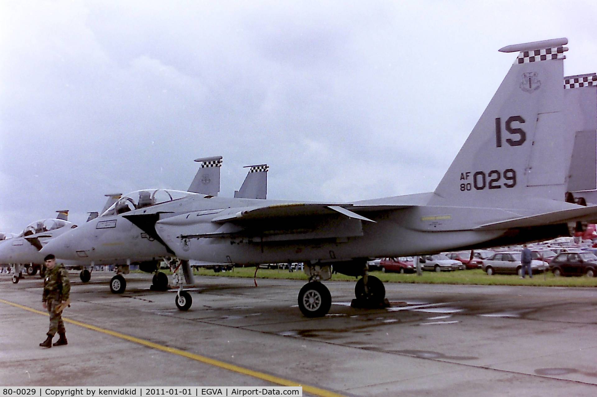 80-0029, 1980 McDonnell Douglas F-15C Eagle C/N 0679/C178, At RIAT 1993, scanned from negative.